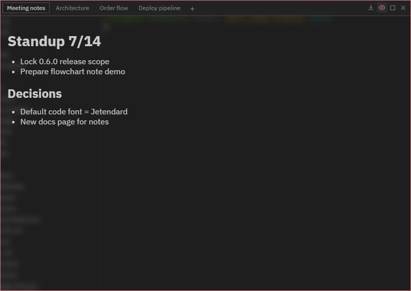 Text note — rendered Markdown preview
